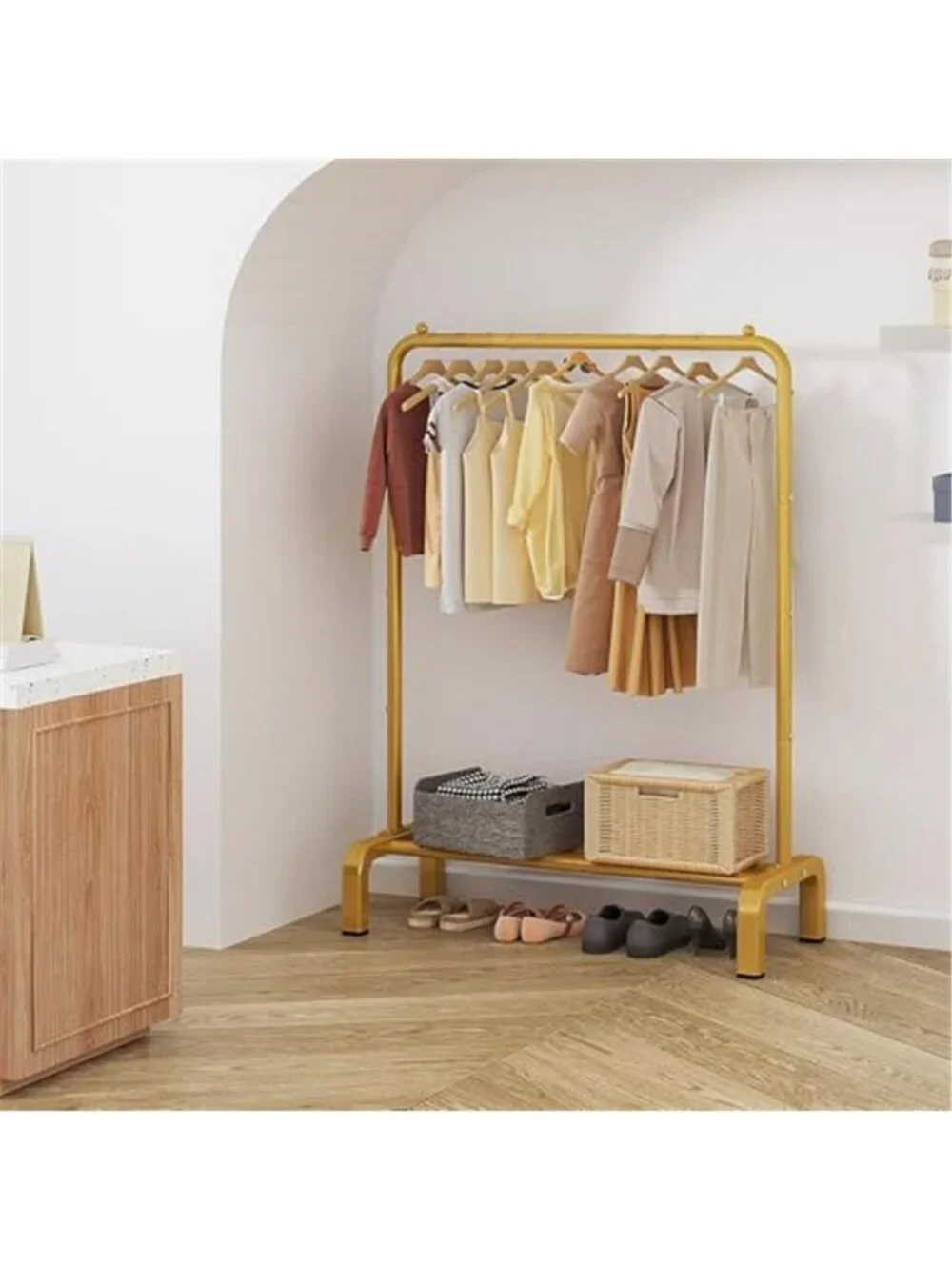 Standard Clothes Clothing Garment Rack with Storage Shelves Clothes